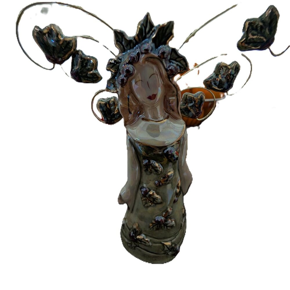 Blue Sky Clayworks Holly Berry Angel Bell - Picture 4 of 5